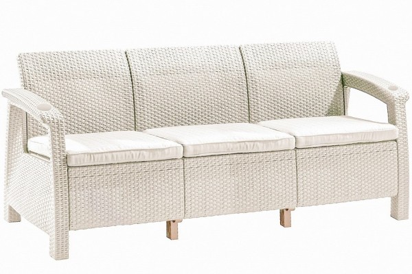 Трёхместный диван  Yalta Sofa 3 Seat белый купить в Ярославле