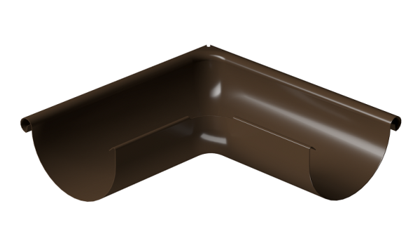 Угол внешний 90° D125 Döcke STAL PREMIUM Каштан, (RAL 8017) купить в Ярославле