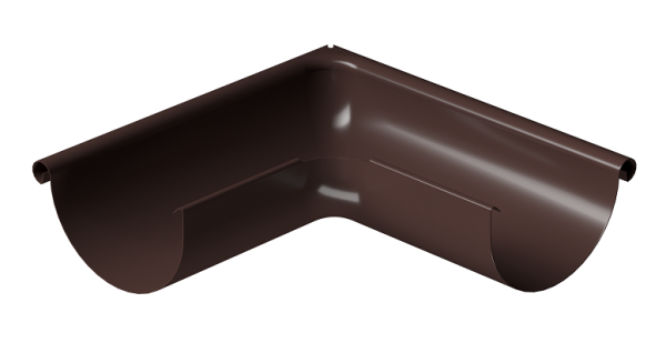 Угол внешний 90° D125 Döcke STAL PREMIUM Шоколад, (RAL 8019) купить в Ярославле
