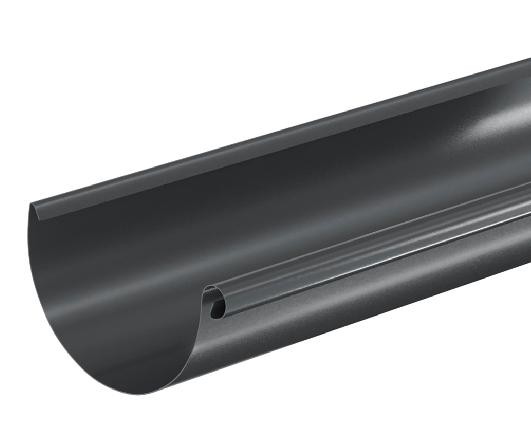 Водосток Aquasistem, система 125x90 - Водосточный желоб 3.00м RAL 7024 Тёмно-серый купить в Ярославле