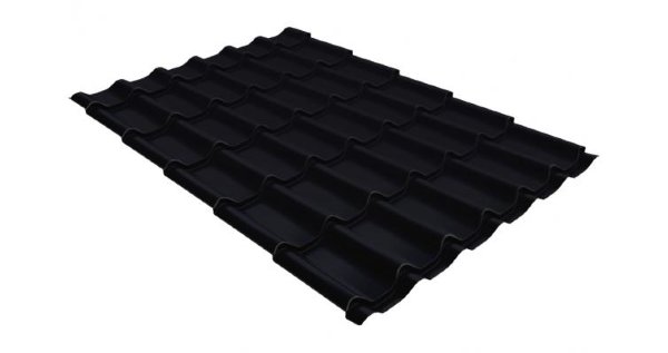 Металлочерепица классик GL 0,5 Velur20 RAL 9005 черный купить в Ярославле