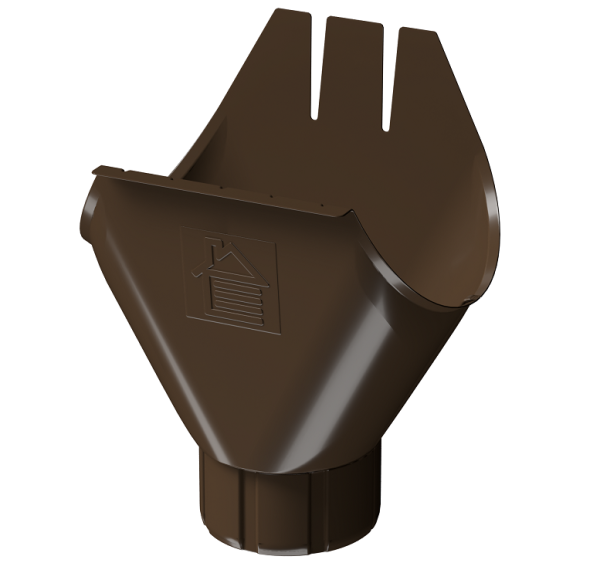 Воронка желоба D125 Döcke STAL PREMIUM Каштан, (RAL 8017) купить в Ярославле