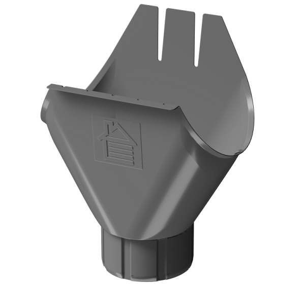 Воронка желоба D125 Döcke STAL PREMIUM Графит, (RAL 7024) купить в Ярославле