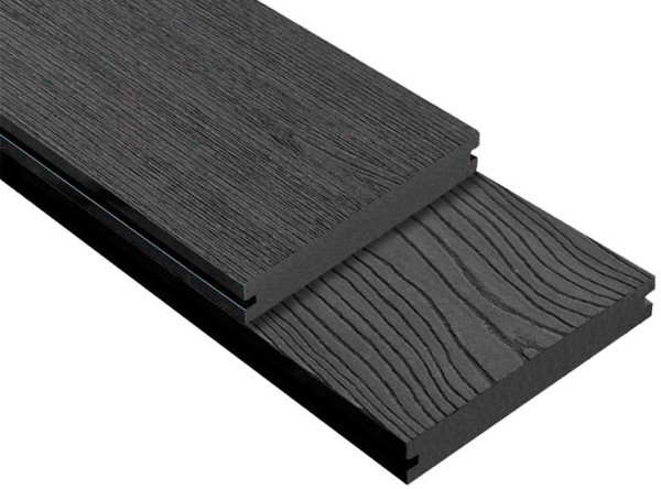 Террасная доска ДПК Outdoor 3D полнотелая STORM/OCEAN BLACK черная купить в Ярославле