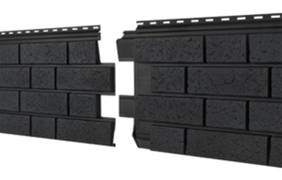 Фасадная панель Ю-пласт Стоун Хаус S-Lock Клинкер Нордик Графитовый купить в Ярославле