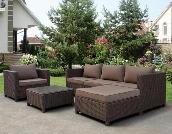 Комплект мебели AFINA плетеной из иск. ротанга YR821A Brown/Beige купить в Ярославле