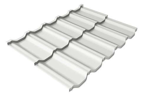 Металлочерепица модульная Квинта Uno Grand Line c 3D резом 0,5 Satin RAL 9003 сигнальный белый купить в Ярославле