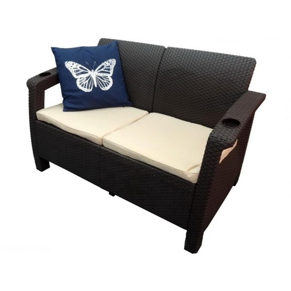 Двухместный диван Yalta Sofa Seаt венге купить в Ярославле