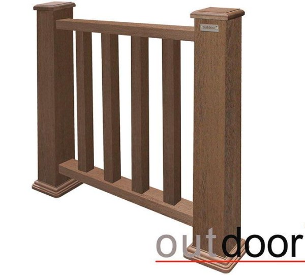 Ограждение из ДПК Outdoor Классик 3D STORM коричневый микс купить в Ярославле