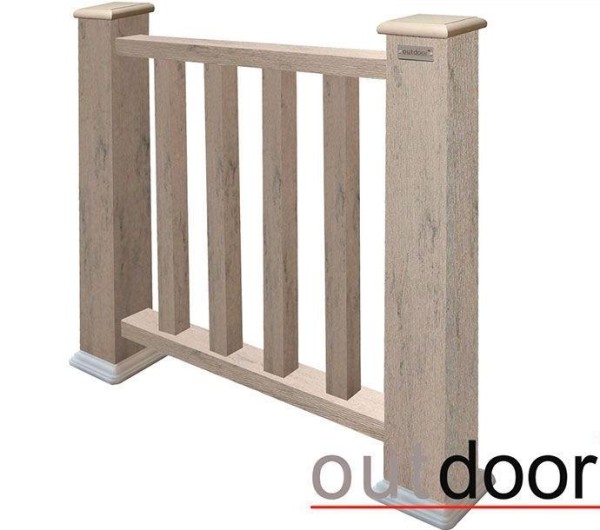 Ограждение из ДПК Outdoor Классик 3D STORM серый микс купить в Ярославле