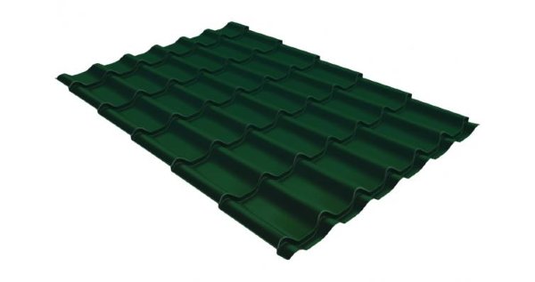 Металлочерепица классик 0,5 Satin RAL 6005 зеленый мох купить в Ярославле