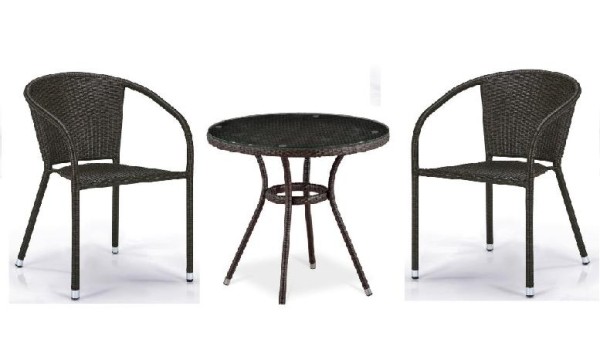 Комплект плетеной мебели AFINA из иск. ротанга Асоль-7 T282ANT/Y137C-W53 Brown 2Pcs купить в Ярославле