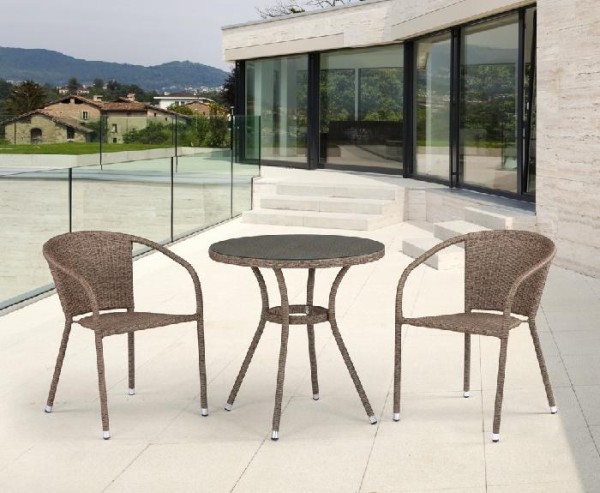 Комплект плетеной мебели AFINA из иск. ротанга T282ANT/Y137C-W56 Light Brown 2Pcs купить в Ярославле