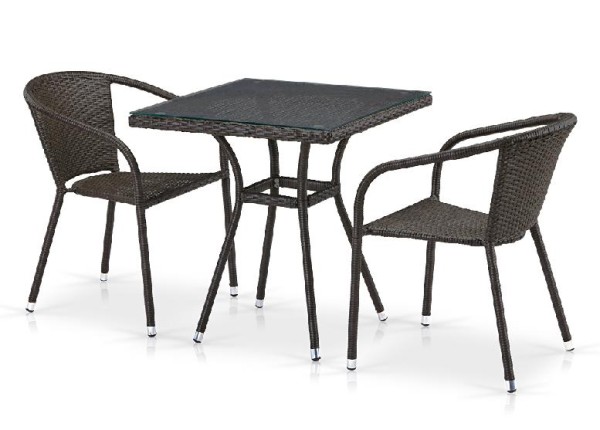 Комплект плетеной мебели AFINA из иск. ротанга T282BNT/Y137C-W53 Brown 2Pcs купить в Ярославле