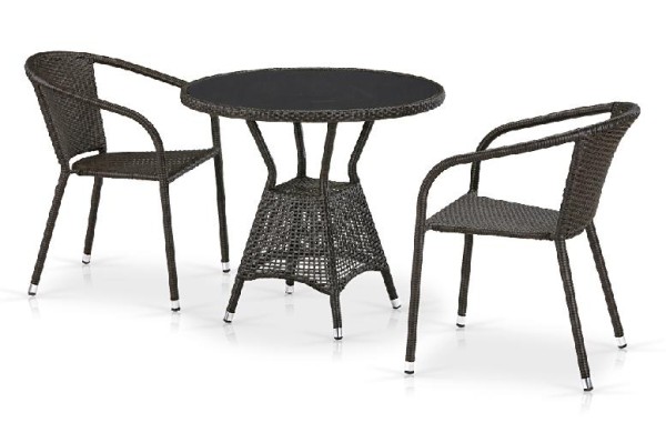 Комплект плетеной мебели AFINA из иск. ротанга T707ANS/Y137C-W53 Brown 2Pcs купить в Ярославле