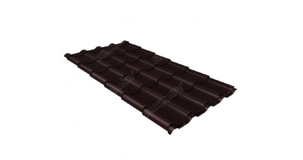 Металлочерепица камея 0,5 Satin RAL 8017 шоколад купить в Ярославле