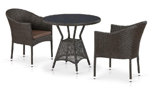 Комплект плетеной мебели AFINA из иск. ротанга T707ANS/Y350-W53 Brown 2Pcs купить в Ярославле