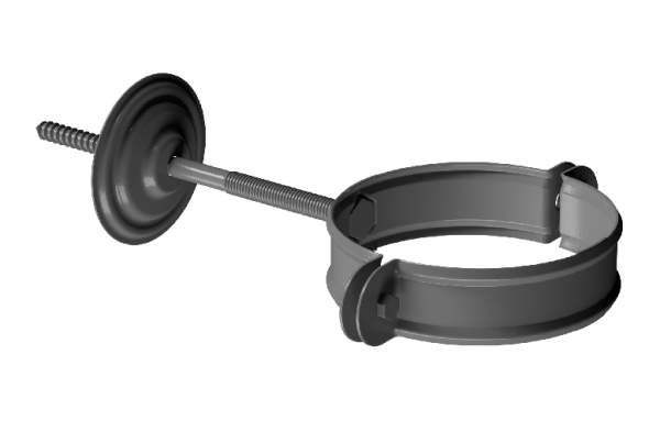 Хомут трубы D90 Döcke STAL PREMIUM Графит, (RAL 7024) купить в Ярославле