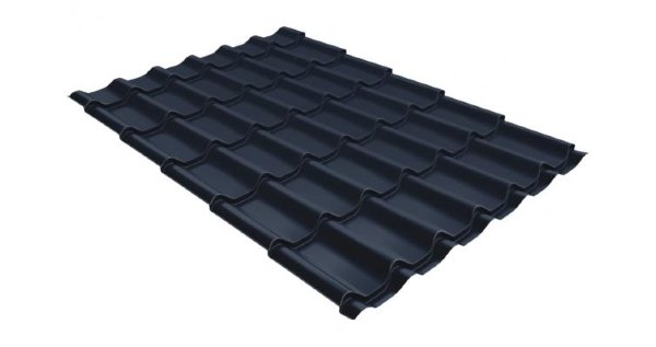 Металлочерепица классик 0,5 Satin RAL 7024 мокрый асфальт купить в Ярославле