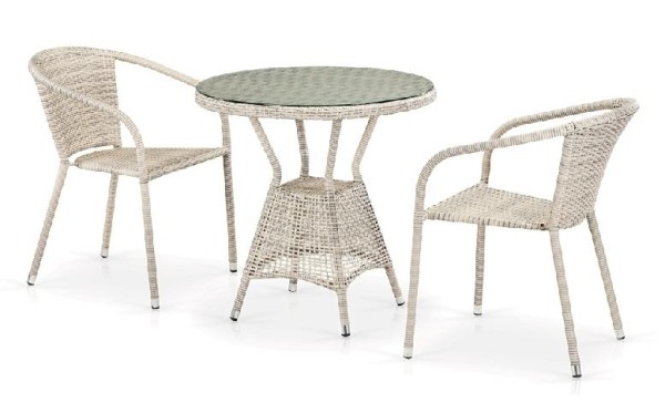 Комплект плетеной мебели AFINA из иск. ротанга T705ANT/Y137C-W85 Latte 2Pcs купить в Ярославле