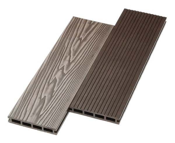 Террасная доска ДПК NanoWood двусторонняя New 3D тиснение + вельвет Венге купить в Ярославле