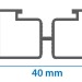 Лага алюминиевая KRONEX 40x15x3000 мм опорная Slim купить в Ярославле