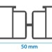 Лага алюминиевая KRONEX 50x25x3000 мм несущая купить в Ярославле