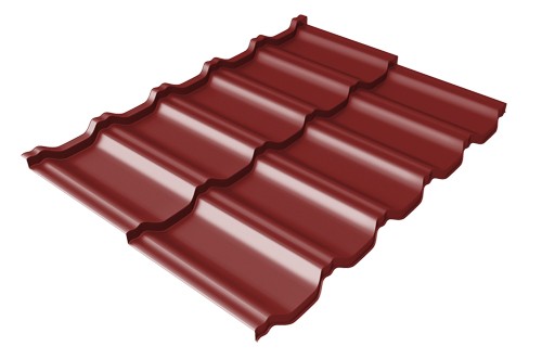 Металлочерепица модульная Квинта Uno Grand Line c 3D резом 0,5 Satin RAL 3011 коричнево-красный купить в Ярославле