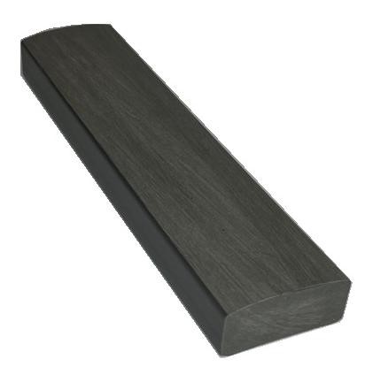 Лавочный брус Ecodecking Некст полнотелый брашированный 70х35 графит купить в Ярославле