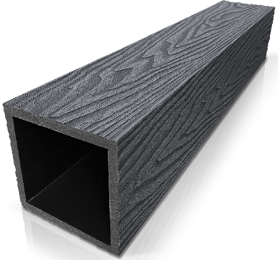 Столб ДПК 3D GardenParkett фактура дерева Графит купить в Ярославле