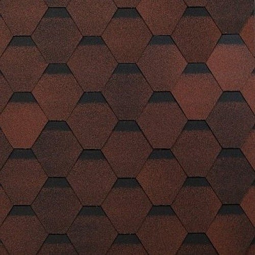 Гибкая черепица Shinglas, коллекция Оптима – Красный купить в Ярославле