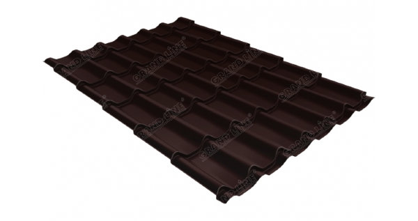 Металлочерепица классик GL 0,5 Quarzit RAL 8017 шоколад Metallic купить в Ярославле