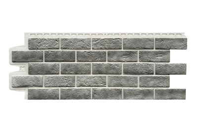 Фасадная панель Grand Line Состаренный кирпич Элит гранит, ШОВ белый