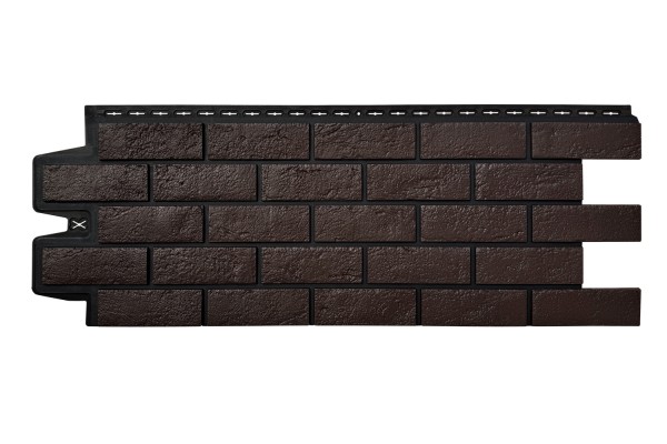ФП Grand Line состаренный кирпич премиум Шоколадный (шов RAL 9005) купить в Ярославле