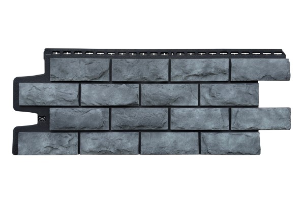 Фасадные панели Grand Line Колотый Камень Антрацит, Шов черный купить в Ярославле